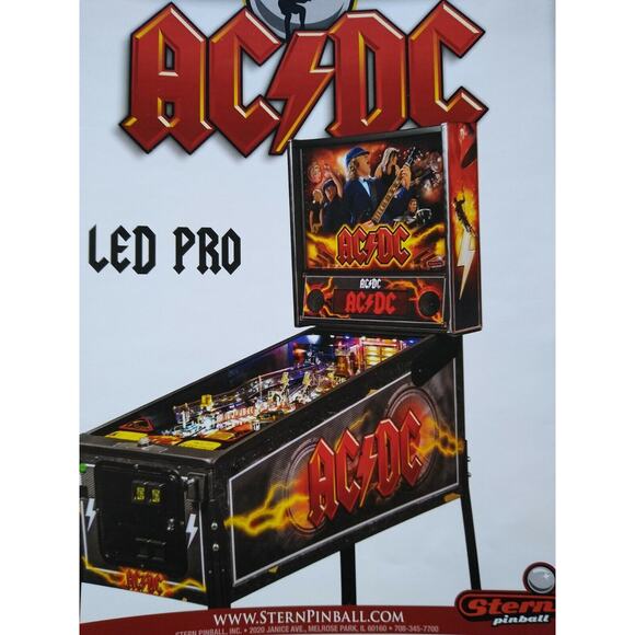 AC/DC Pinball FLYER LED Pro Edition 2013 Original Hard Rock Music Vintage Promo - Picture 4 of 6